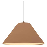 Radiance Avola White Cord Pendant - Dark Bronze / Adobe