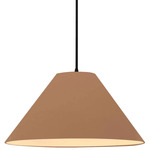 Radiance Avola Black Cord Pendant - Matte Black / Adobe