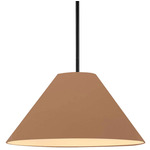 Radiance Avola Stem Hung Pendant - Matte Black / Adobe