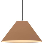 Radiance Avola Black Cord Pendant - Brushed Nickel / Adobe