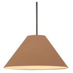 Radiance Avola Stem Hung Pendant - Brushed Nickel / Adobe