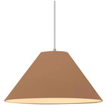 Radiance Avola White Cord Pendant - Brushed Nickel / Adobe