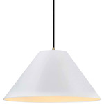 Radiance Avola Black Cord Pendant - Antique Brass / Bisque