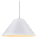 Radiance Avola White Cord Pendant - Antique Brass / Bisque