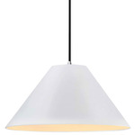 Radiance Avola Black Cord Pendant - Polished Chrome / Bisque
