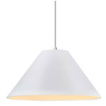 Radiance Avola White Cord Pendant - Polished Chrome / Bisque