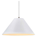 Radiance Avola White Cord Pendant - Dark Bronze / Bisque