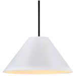 Radiance Avola Stem Hung Pendant - Matte Black / Bisque