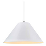 Radiance Avola White Cord Pendant - Matte Black / Bisque