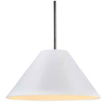 Radiance Avola Stem Hung Pendant - Brushed Nickel / Bisque