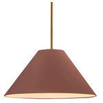 Radiance Avola Stem Hung Pendant - Antique Brass / Canyon Clay