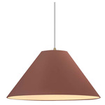 Radiance Avola White Cord Pendant - Antique Brass / Canyon Clay