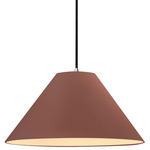 Radiance Avola Black Cord Pendant - Polished Chrome / Canyon Clay