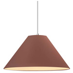 Radiance Avola White Cord Pendant - Polished Chrome / Canyon Clay