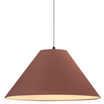 Radiance Avola White Cord Pendant - Dark Bronze / Canyon Clay