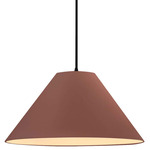 Radiance Avola Black Cord Pendant - Matte Black / Canyon Clay
