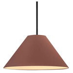 Radiance Avola Stem Hung Pendant - Matte Black / Canyon Clay