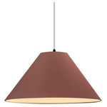 Radiance Avola White Cord Pendant - Matte Black / Canyon Clay