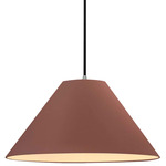 Radiance Avola Black Cord Pendant - Brushed Nickel / Canyon Clay