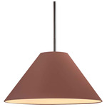 Radiance Avola Stem Hung Pendant - Brushed Nickel / Canyon Clay