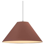 Radiance Avola White Cord Pendant - Brushed Nickel / Canyon Clay