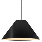 Radiance Avola Black Cord Pendant - Antique Brass / Carbon