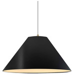 Radiance Avola White Cord Pendant - Antique Brass / Carbon