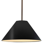 Radiance Avola Stem Hung Pendant - Dark Bronze / Carbon