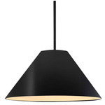 Radiance Avola Stem Hung Pendant - Matte Black / Carbon