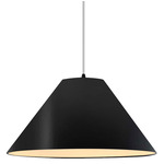 Radiance Avola White Cord Pendant - Matte Black / Carbon
