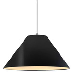 Radiance Avola White Cord Pendant - Brushed Nickel / Carbon