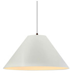 Radiance Avola White Cord Pendant - Dark Bronze / Matte White