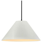 Radiance Avola Black Cord Pendant - Matte Black / Matte White