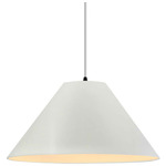 Radiance Avola White Cord Pendant - Matte Black / Matte White