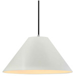 Radiance Avola Black Cord Pendant - Brushed Nickel / Matte White