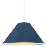 Radiance Avola White Cord Pendant - Antique Brass / Midnight Sky