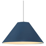 Radiance Avola White Cord Pendant - Polished Chrome / Midnight Sky