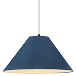 Radiance Avola White Cord Pendant - Matte Black / Midnight Sky
