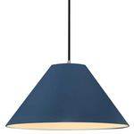 Radiance Avola Black Cord Pendant - Brushed Nickel / Midnight Sky