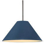 Radiance Avola Stem Hung Pendant - Brushed Nickel / Midnight Sky