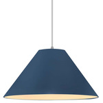 Radiance Avola White Cord Pendant - Brushed Nickel / Midnight Sky