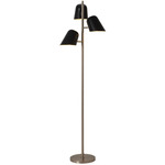 Culver Tree Floor Lamp - Weathered Brass / Matte Black / Matte Black
