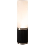 Tambo Cylindro Table Lamp - Satin Nickel / Black / Frosted