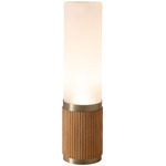 Tambo Cylindro Table Lamp - Weathered Brass / Natural Ash / Frosted