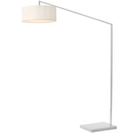 Stretch Arc Floor Lamp - White / White / White