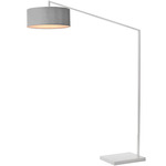 Stretch Arc Floor Lamp - White / Cashmere Gray / Cashmere Grey