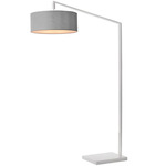 Stretch Arc Floor Lamp - White / Cashmere Gray / Cashmere Grey