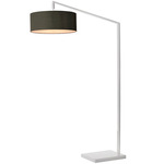Stretch Arc Floor Lamp - White / Black / Black
