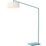 Stretch Arc Floor Lamp - Turquoise / White / White