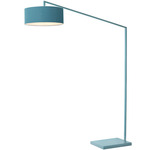 Stretch Arc Floor Lamp - Turquoise / Turquoise / Turquoise